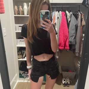 American Eagle Black Denim Shorts
